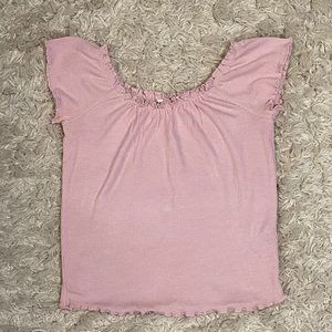 Garage Pink Off-the-Shoulder Top